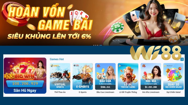 App Wi88 cung cấp kho game hấp dẫn cùng tính bảo mật cao