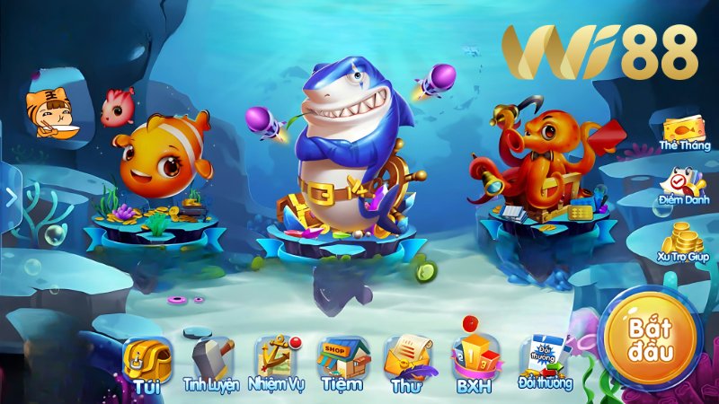Trò chơi cung cấp 3 sảnh săn cá khác nhau cho game thủ lựa chọn - WI88