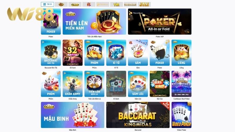 WI88 Chia sẻ thông tin cơ bản về sảnh game đánh bài tại nhà cái